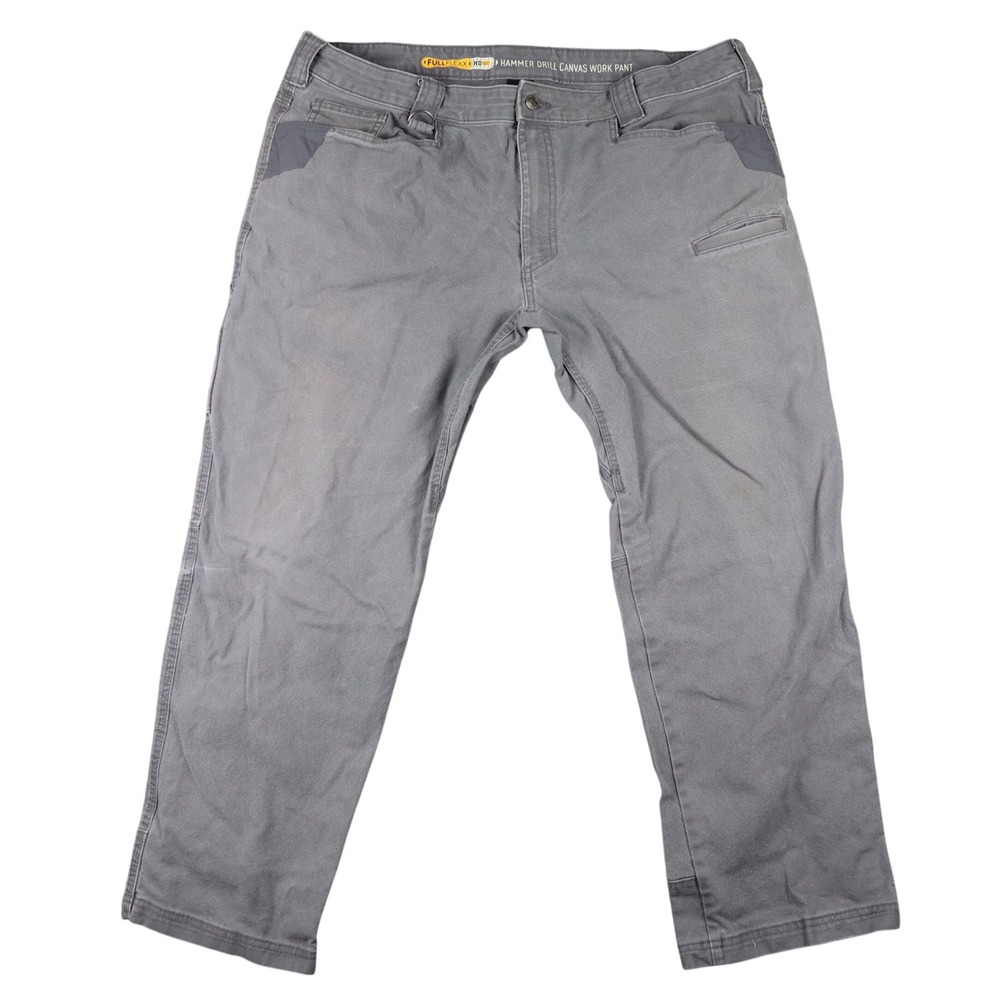 Noble Outfitters Mens Gray Canvas Work Pants‎ Hammer Drill Heavy Duty Flex 42x30